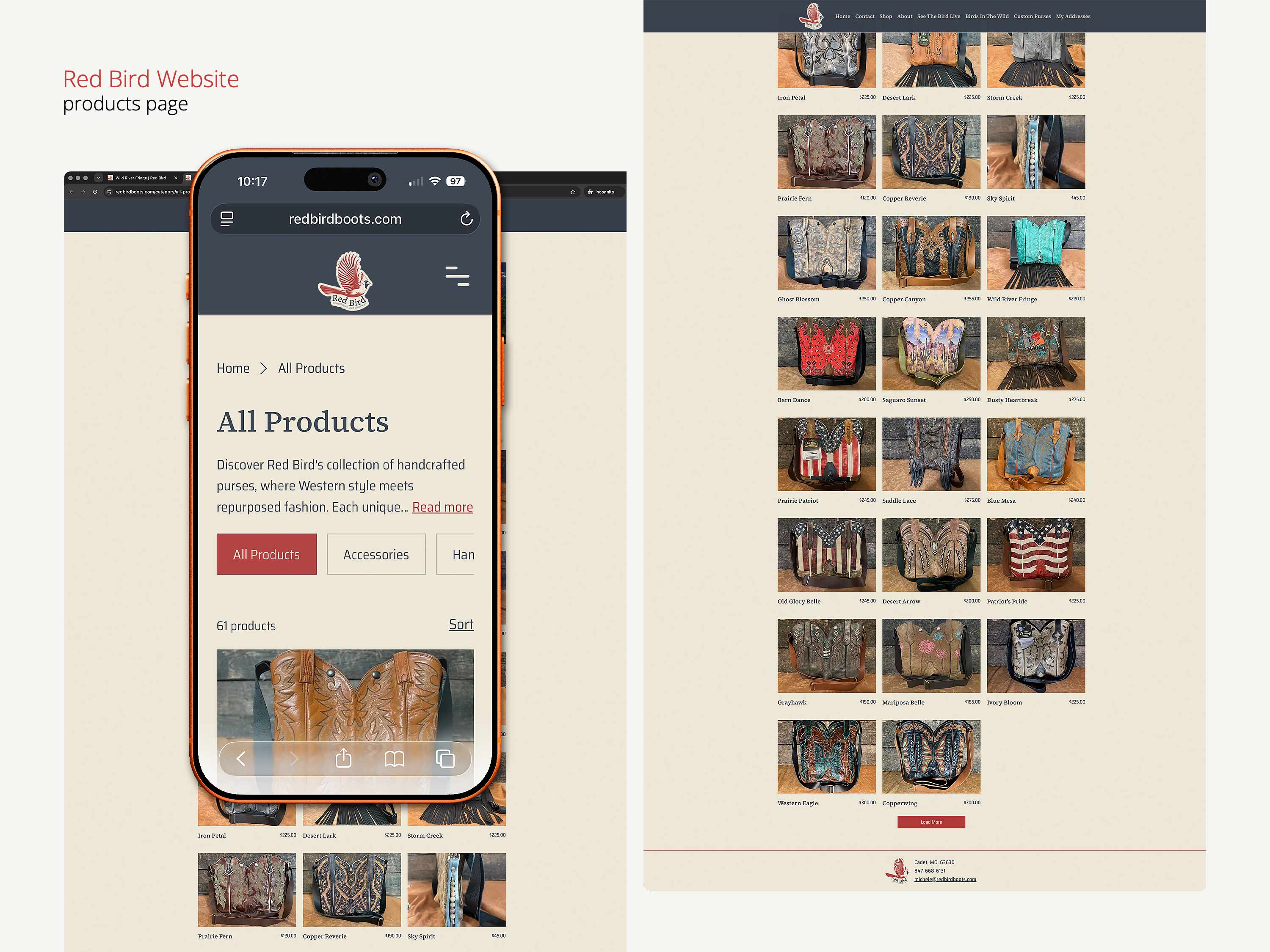Red Bird Products Page