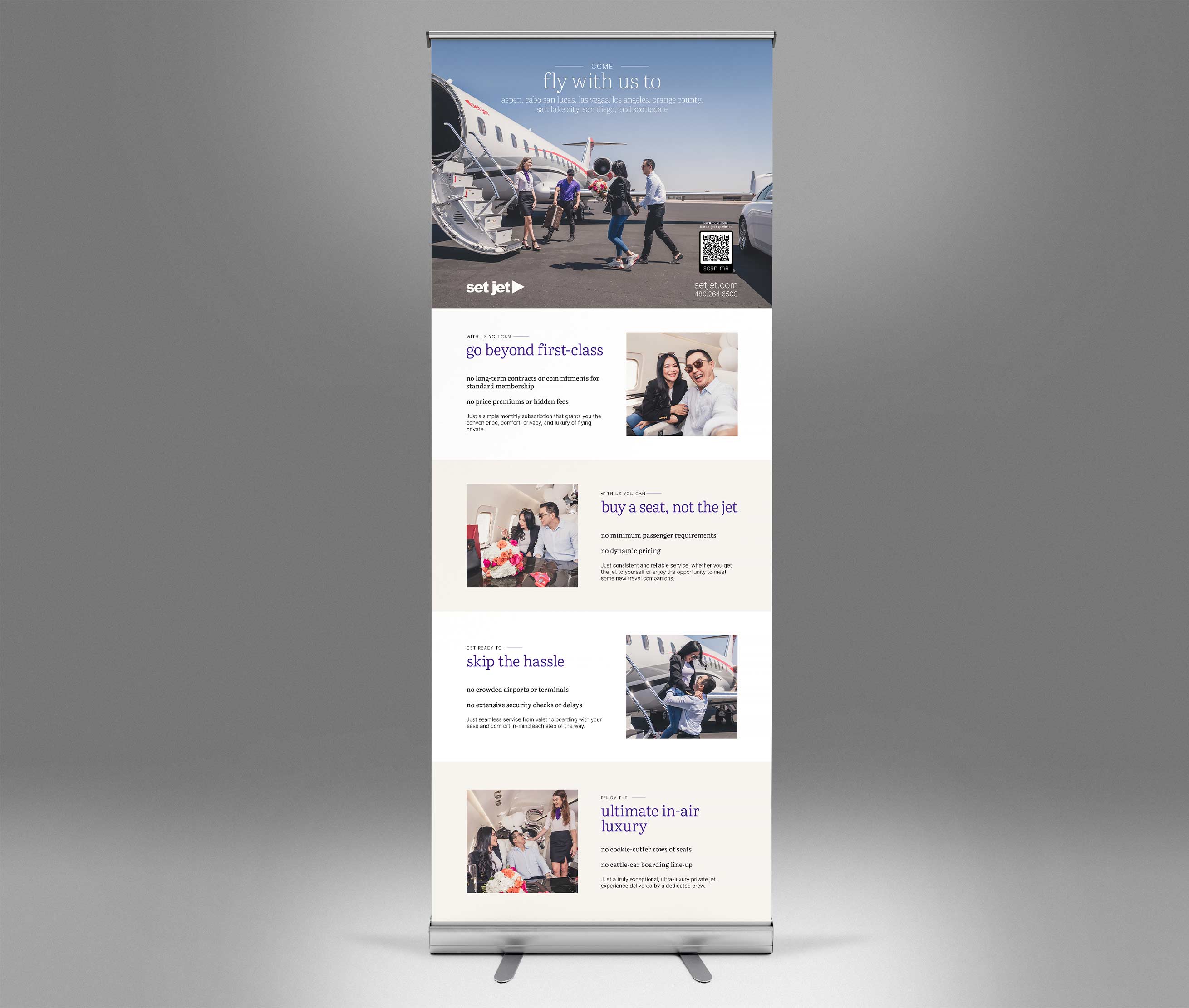 Set Jet Retractable Banner Stand