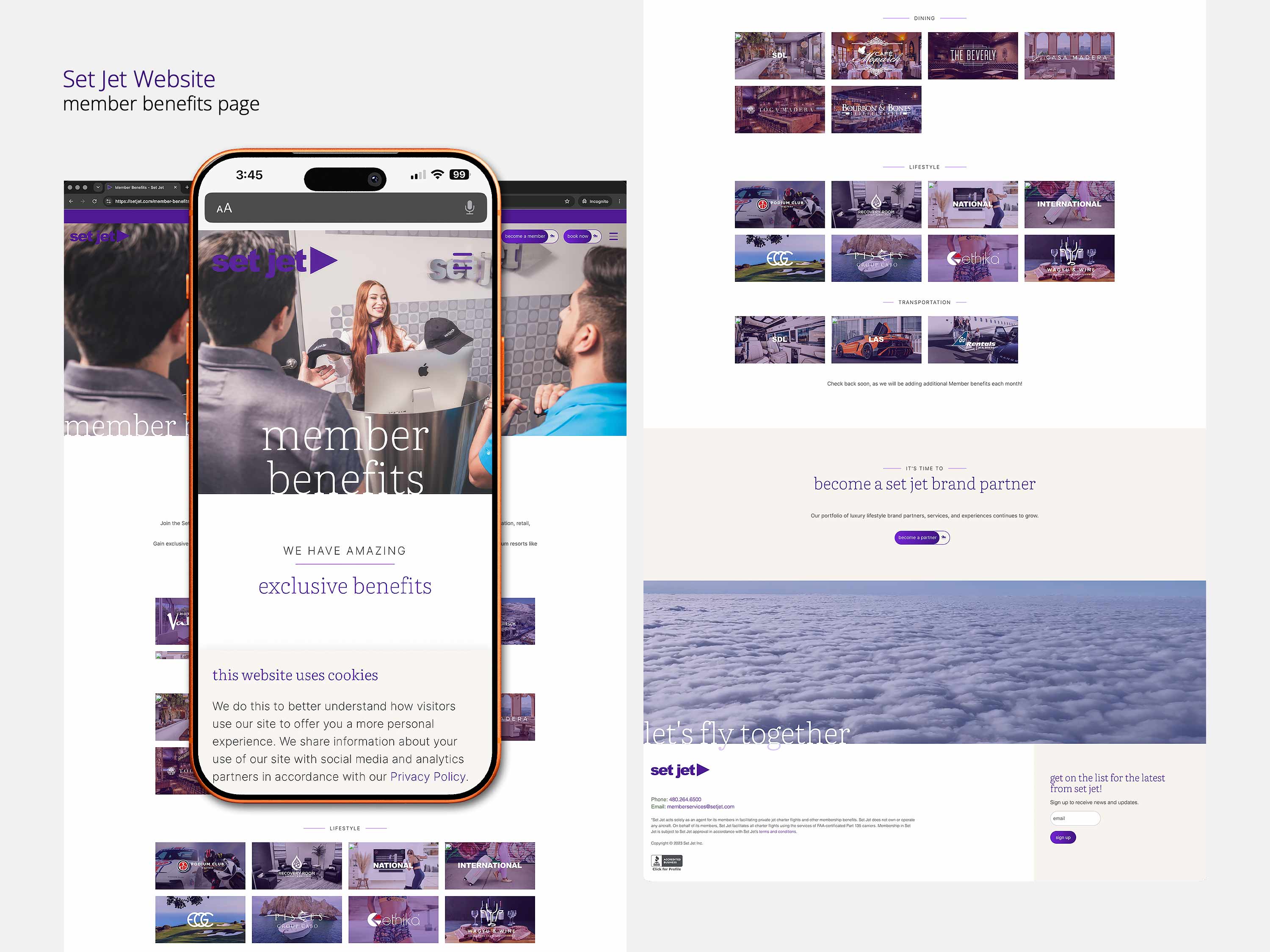 Set Jet member benefits page