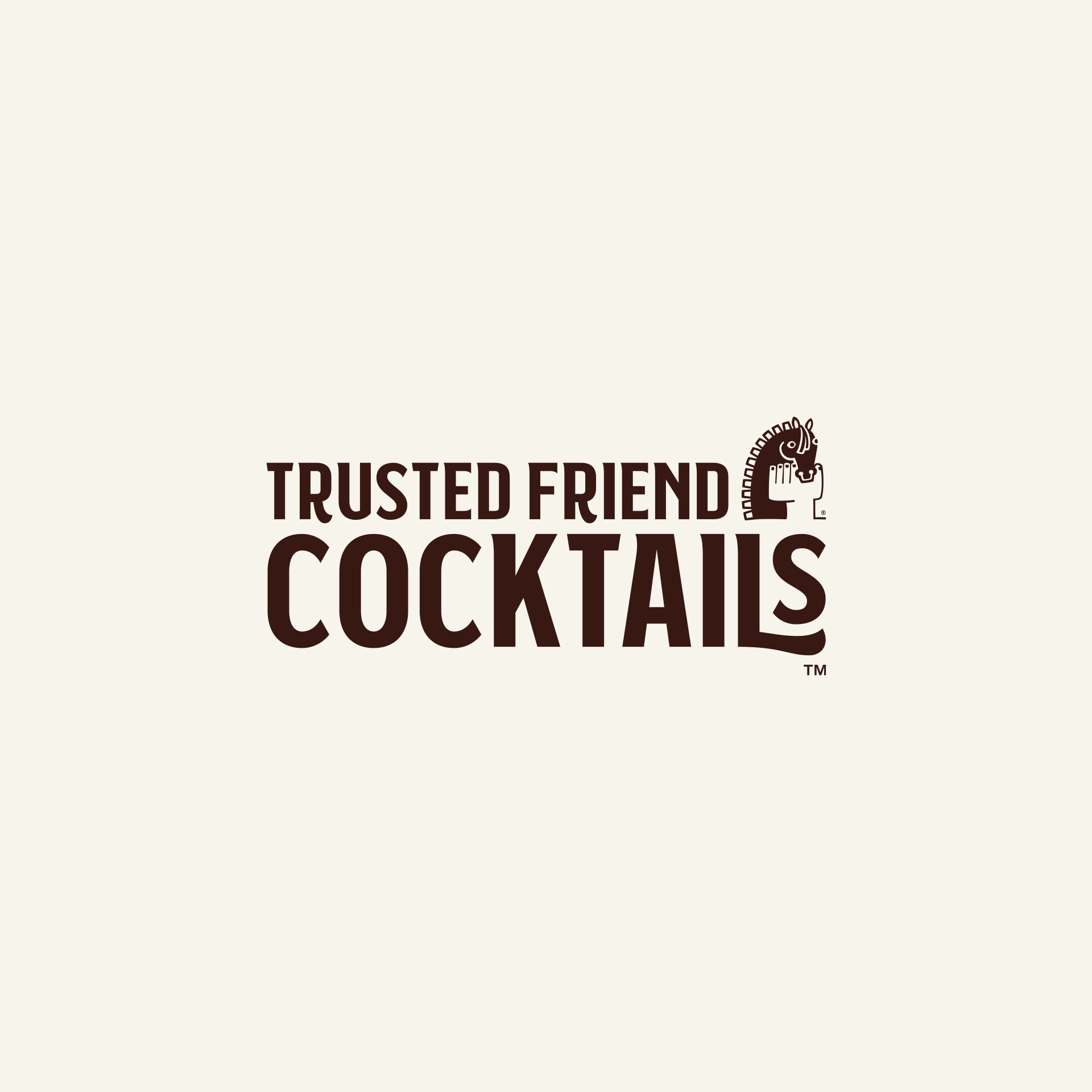 Trusted Friend Cocktails Dark Horizontal Logo
